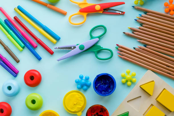 istock Office and student accessories on a pink. Back to school concept. School, education and learning concept. creativity for kids. Top view colorful background. Flat lay. 926167062