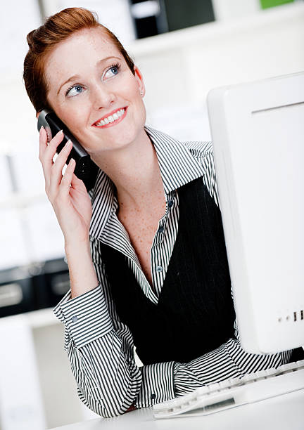 istock Caucasian Woman with Phone 92616747