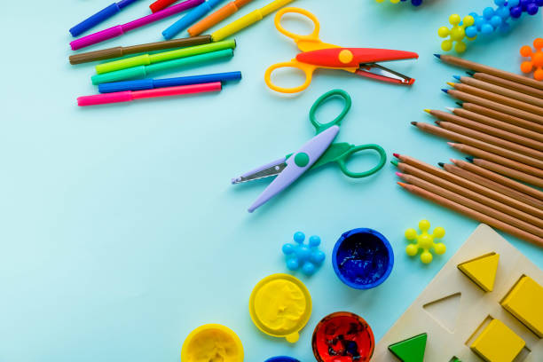 istock Office and student accessories on a pink. Back to school concept. School, education and learning concept. creativity for kids. Top view colorful background. Flat lay. 926167754