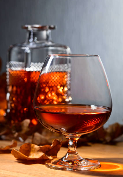 istock Brandy and dried up oak leaves . 926168498
