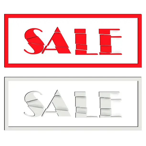 Vector illustration of Banner for the store with the sale.