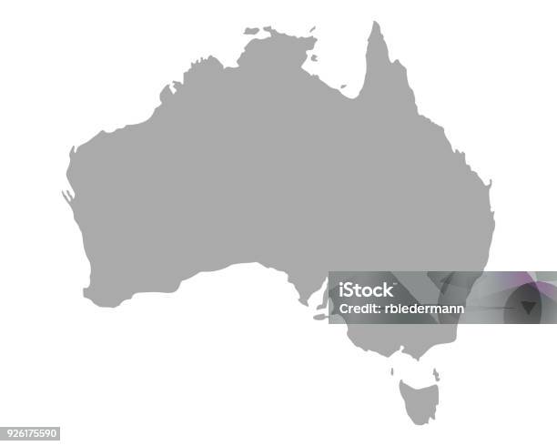 Carte De Laustralie Vecteurs libres de droits et plus d'images vectorielles de Australie - Australie, Carte, Vectoriel