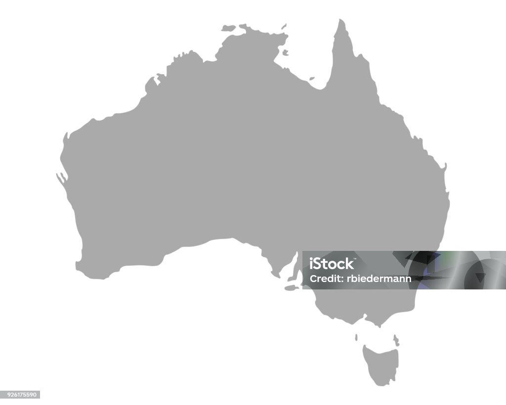 Mapa da Austrália - Vetor de Austrália royalty-free