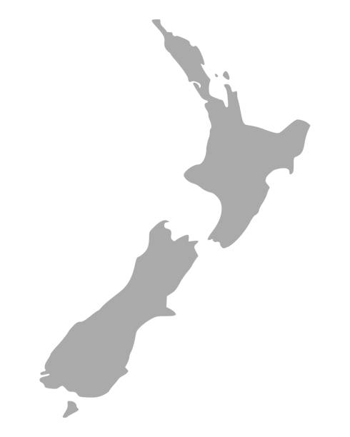 Map of New Zealand Map of New Zealand new zealand stock illustrations
