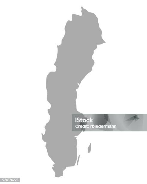 Ilustración de Mapa De Suecia y más Vectores Libres de Derechos de Suecia - Suecia, Mapa, Alemania