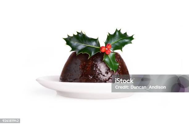 Christmas Pudding Stock Photo - Download Image Now - Christmas Pudding, Christmas, English Culture