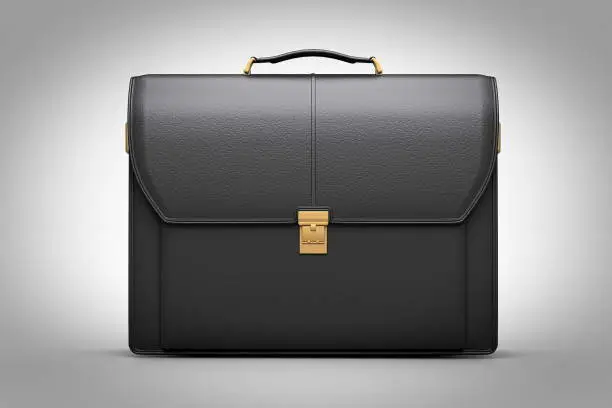 Photo of modern leather briefcase with Professional Style 3d render