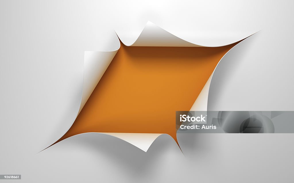 Sheet of paper with the hole  Abstract Stock Photo