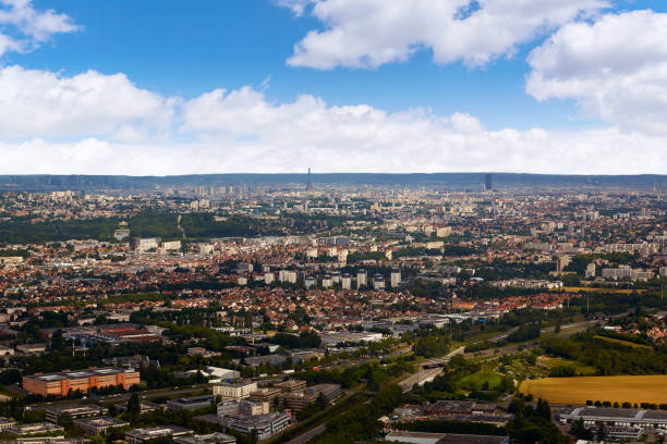 istock Paris aerial view with Eiffel tower France 926190232