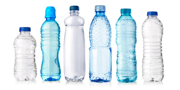 water plastic bottle isolated set of water plastic bottle isolated on white background purified water photos stock pictures, royalty-free photos & images