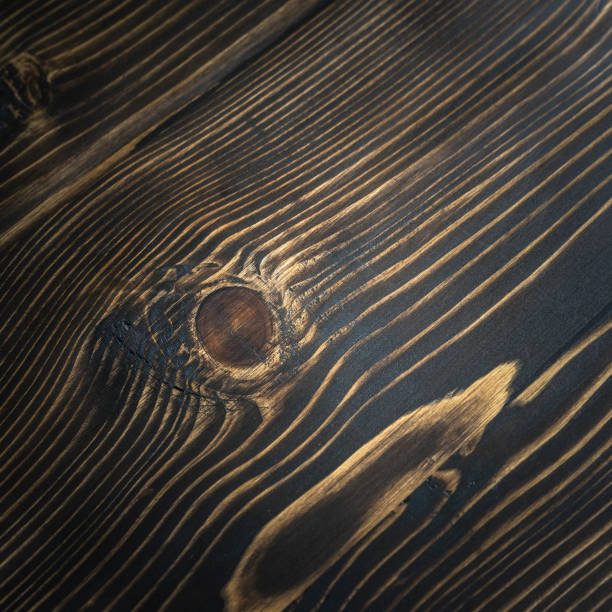 коричневый поцарапан деревянной разделоной доске - domestic kitchen pattern old scratched стоковые фото и изображения