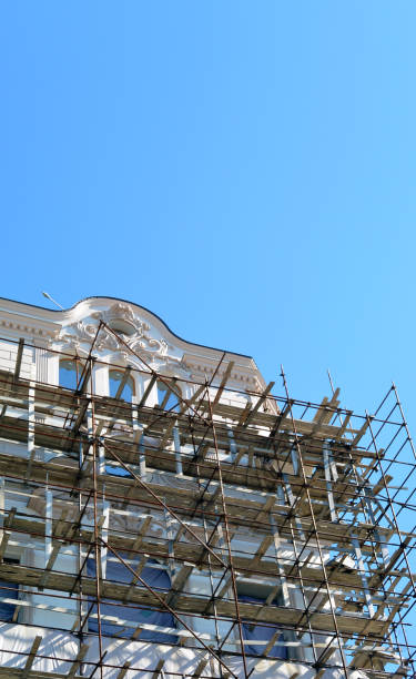 istock Scaffolding around a building renovating facade 926209412