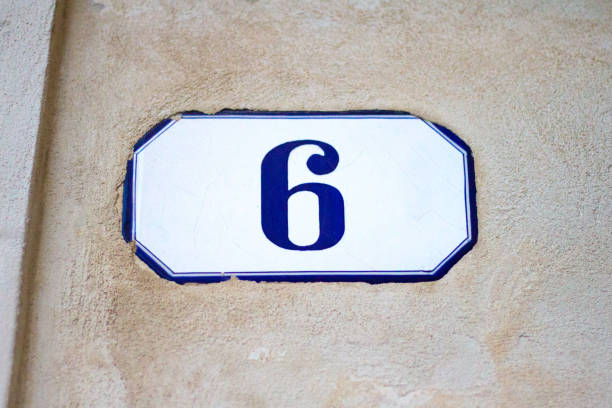 istock Italy: Antique Ceramic Number 6 Street Address Tile 926216568