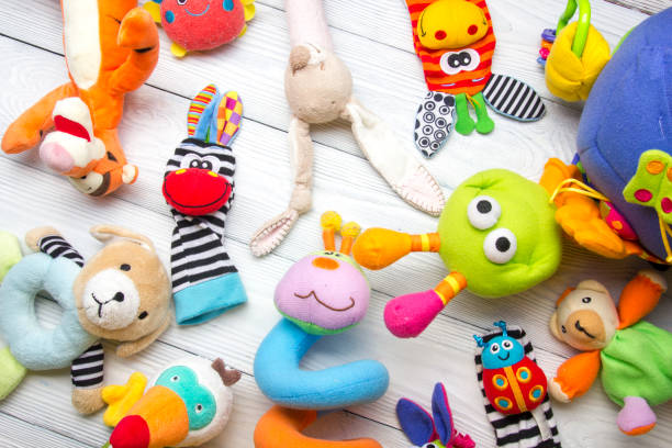 istock Set of colorful Kids toys frame. Copy space for text 926219220