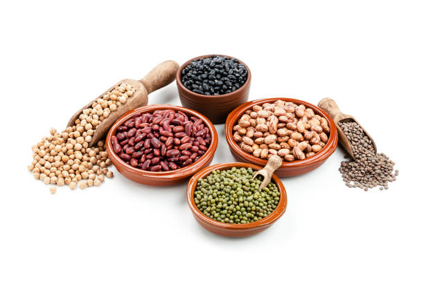 istock Different kinds of beans shot on white background 926219594
