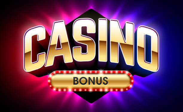 Casino Welcome Bonus banner Casino Welcome Bonus banner, first deposit bonus, vector illustration free bingo stock illustrations