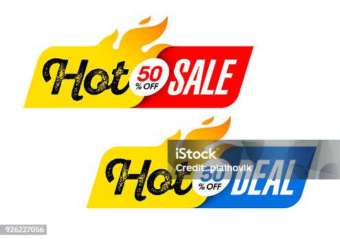 istock Hot Sale and Hot Deal banners 926227056