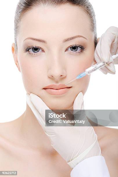 Giving Injection Of Botox Stock Photo - Download Image Now - 20-29 Years, Adult, Adults Only