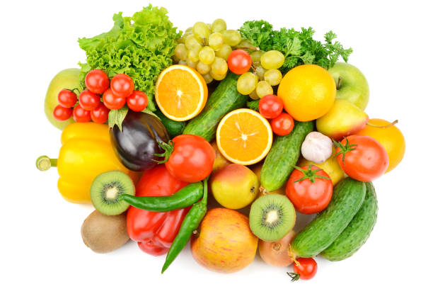 istock Fruits and vegetables isolated on white background. 926230502