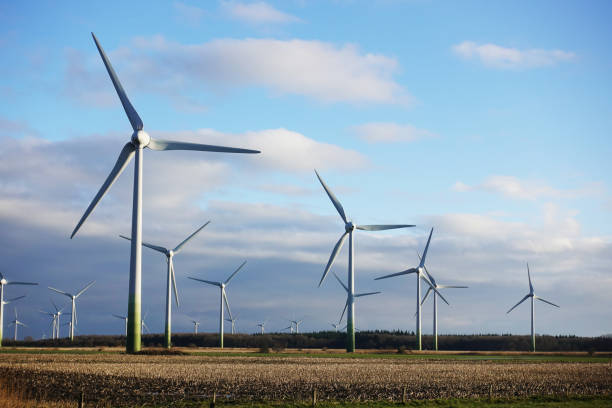 istock Windmills power plant in rural landscape, Germany 926230700