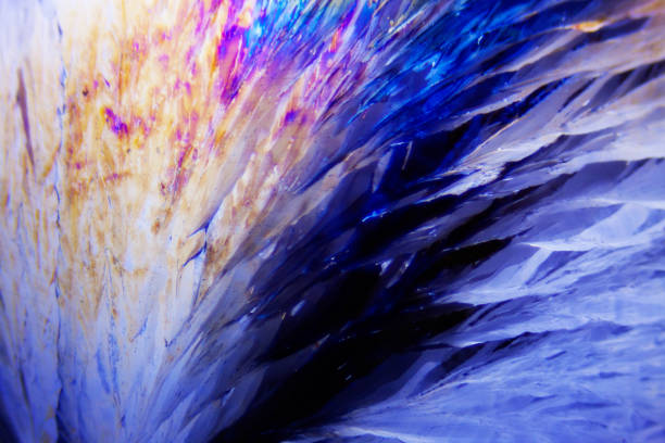 Microcrystals of tartaric acid in polarized light
