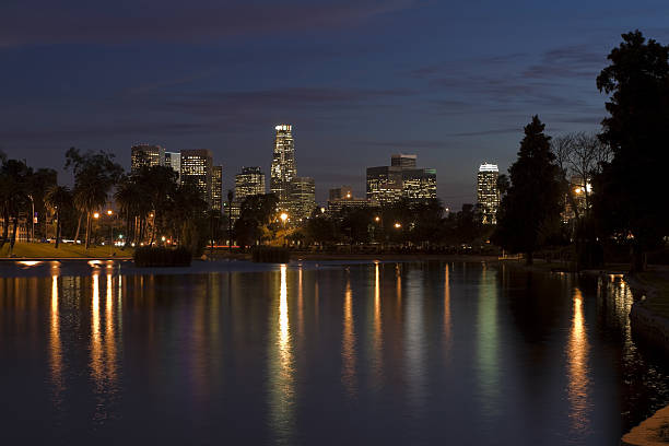 istock Los Angeles Skyline at Night 92623497