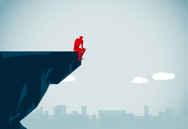 самоубийство - безнадёжность stock illustrations