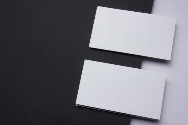 istock Business cards Mockup on color background. Flat Lay. copy space for text 926242220