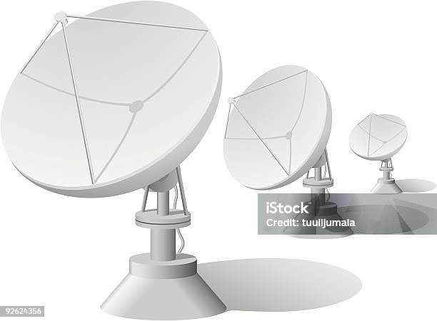 Satelita Dania - Stockowe grafiki wektorowe i więcej obrazów Antena - Antena, Radar, Trójwymiarowy