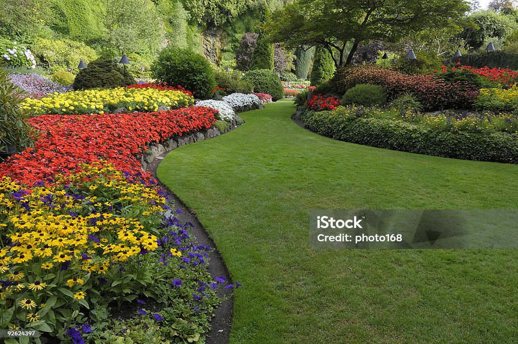 Summer garden  Landscaped Stock Photo