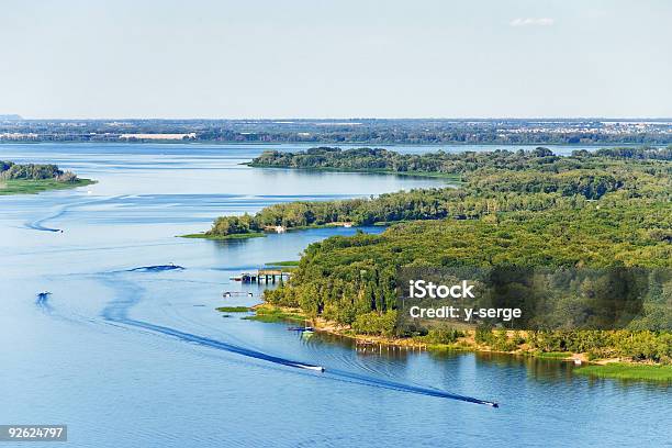Summer Riverscape Stock Photo - Download Image Now - Volga River, Saratov, Aerial View