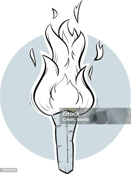 Torcia - Immagini vettoriali stock e altre immagini di Accendere (col fuoco) - Accendere (col fuoco), Bastone, Bruciare