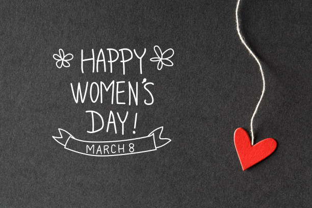 istock Happy Women's Day message with paper hearts 926250148