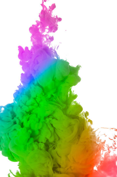 istock Abstract paint background multi color ink splash in the water isolated on white background 926251186
