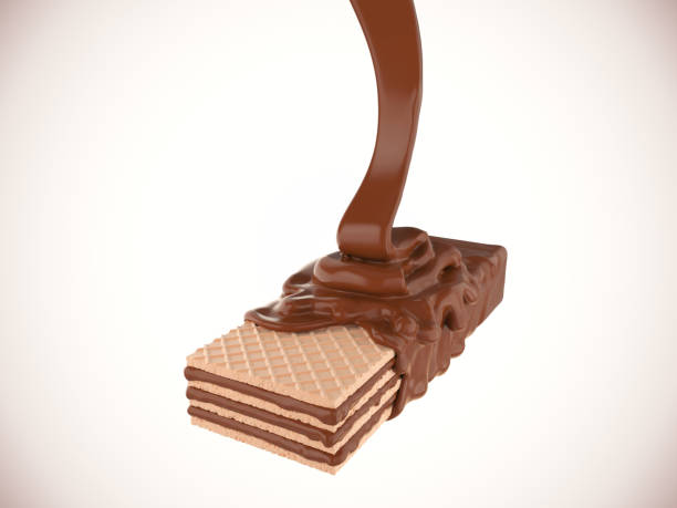 istock Hot melted chocolate coated on wafer 926251210