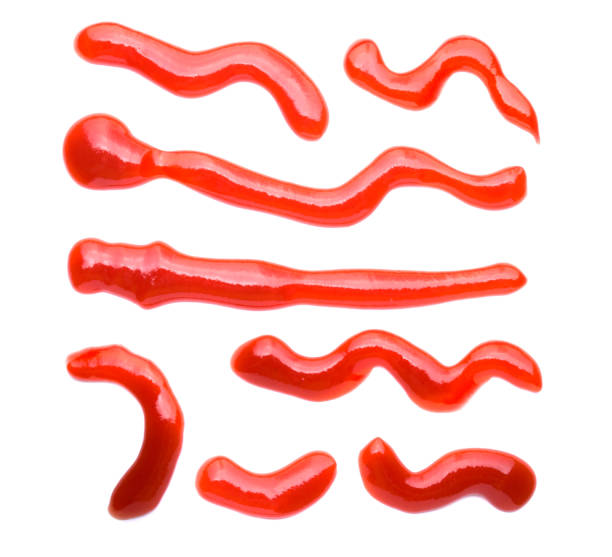 istock Collection set closeup red ketchup tomato sauce isolated on white background 926253630