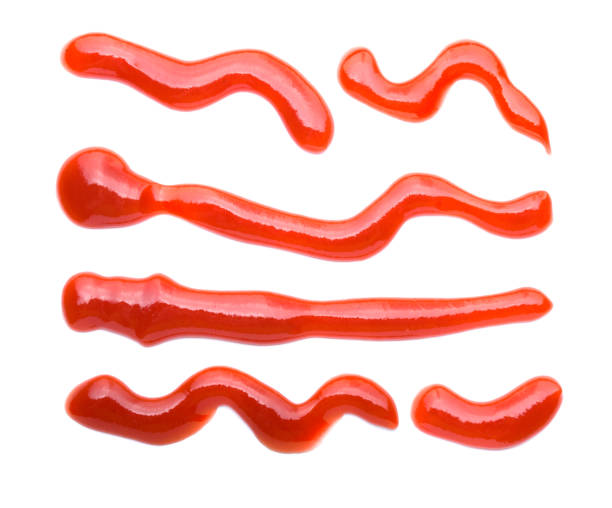 istock Collection set closeup red ketchup tomato sauce isolated on white background 926253644