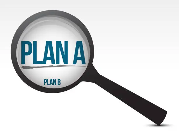 Vector illustration of selecting one plan over another one illustration design