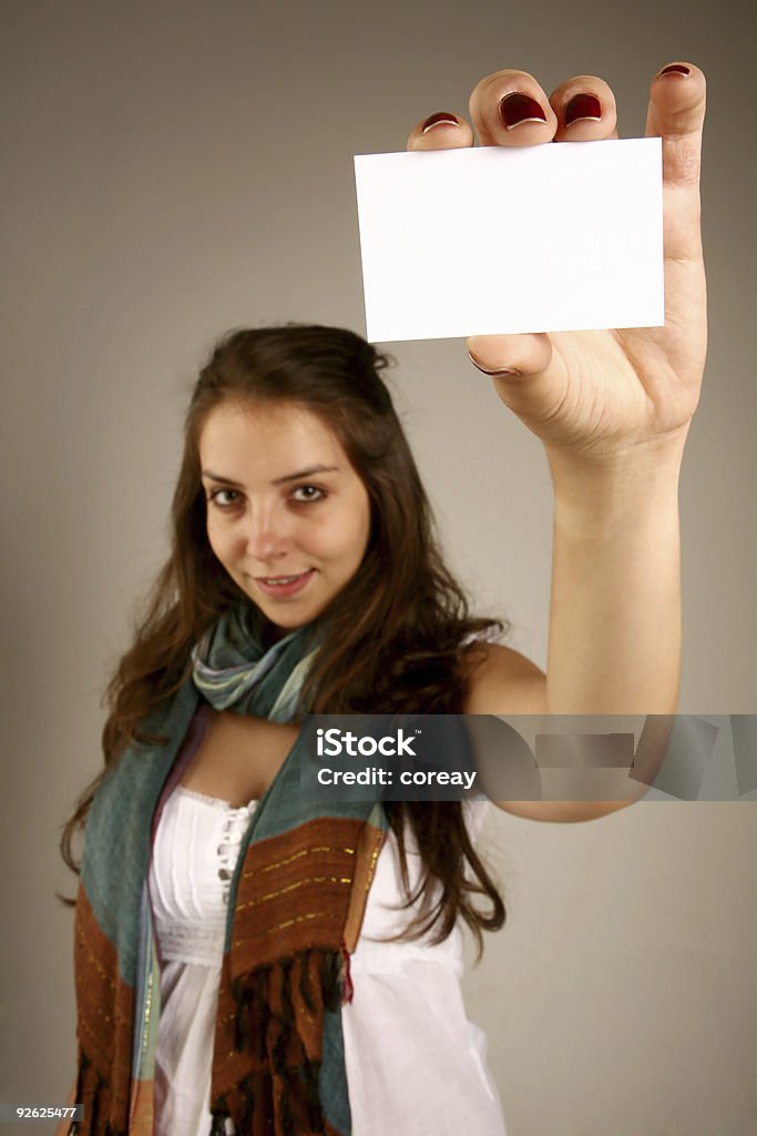 Tarjeta de negocios para texto - Foto de stock de Mujeres libre de derechos
