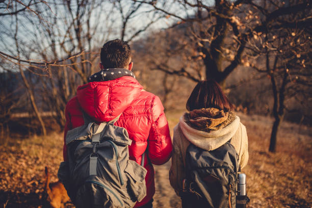 istock Family hiking at mountain with dog 926257728