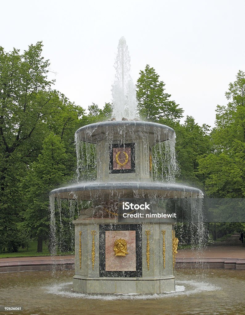 The Roman Fountain. Peterhof (Petrodvorets)  Antique Stock Photo