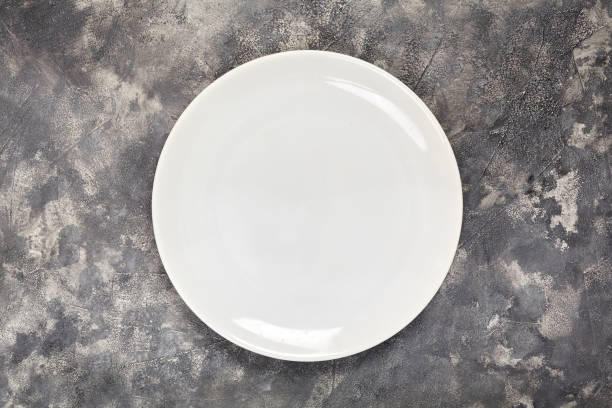 istock A white plate. An object. Clean. for food. View from above. For your design. Texture. 926282288