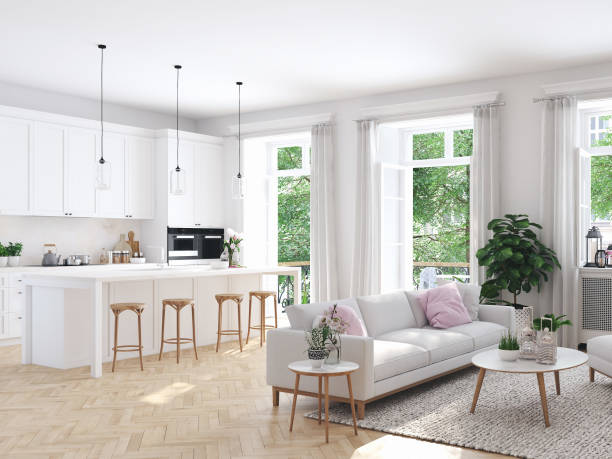 istock modern living room in townhouse. 3d rendering 926286966