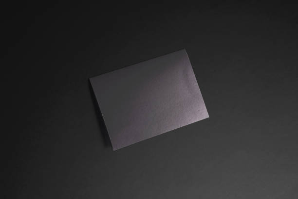istock Black Invitation, greeting cards isolated on black to  showcase your design presentation. Image. 926291914