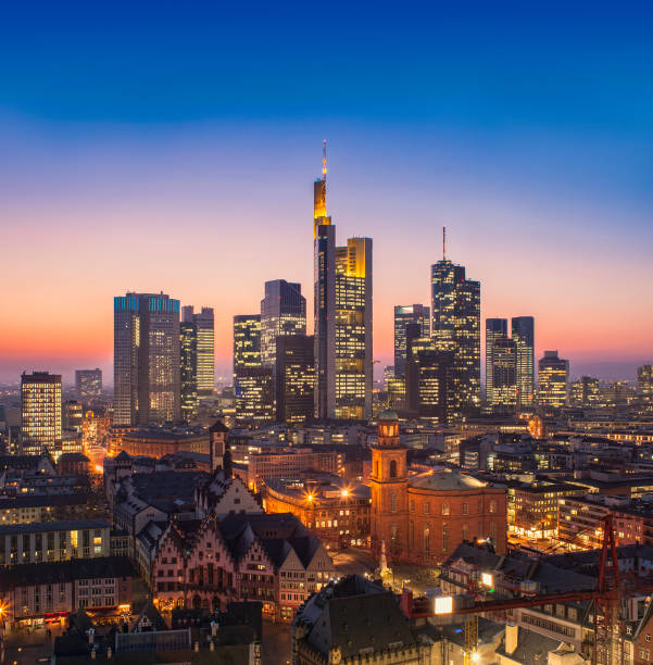 istock Frankfurt am Main cityscape at night 926293020