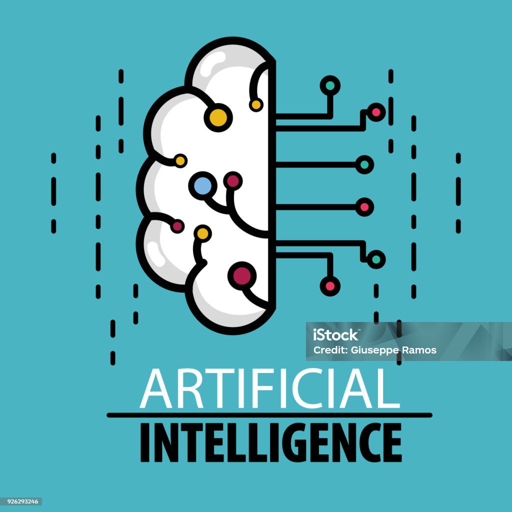 artificial brain circuits science intelligence artificial brain circuits science intelligence vector illustration Artificial stock vector