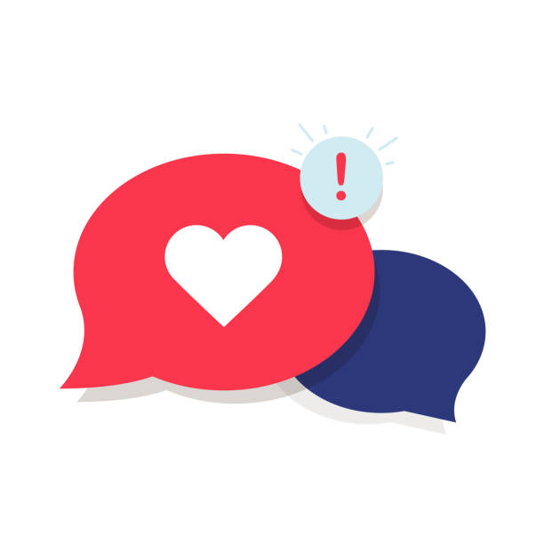 ilustrações de stock, clip art, desenhos animados e ícones de brand ambassador chat speech bubble icon and influencer marketing representative. love chat or client oriented - ambassador