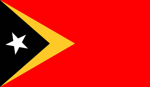 East Timor flag East Timor national flag leste stock illustrations