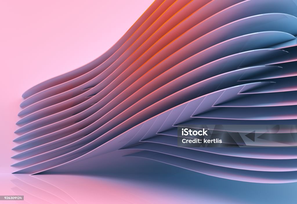 abstract architecture background multicolor - 3d rendering Abstract Stock Photo