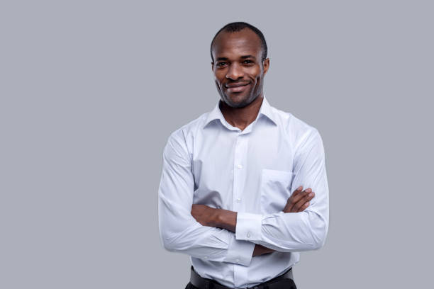 istock Inspired afro-american man with crossed arms 926315732